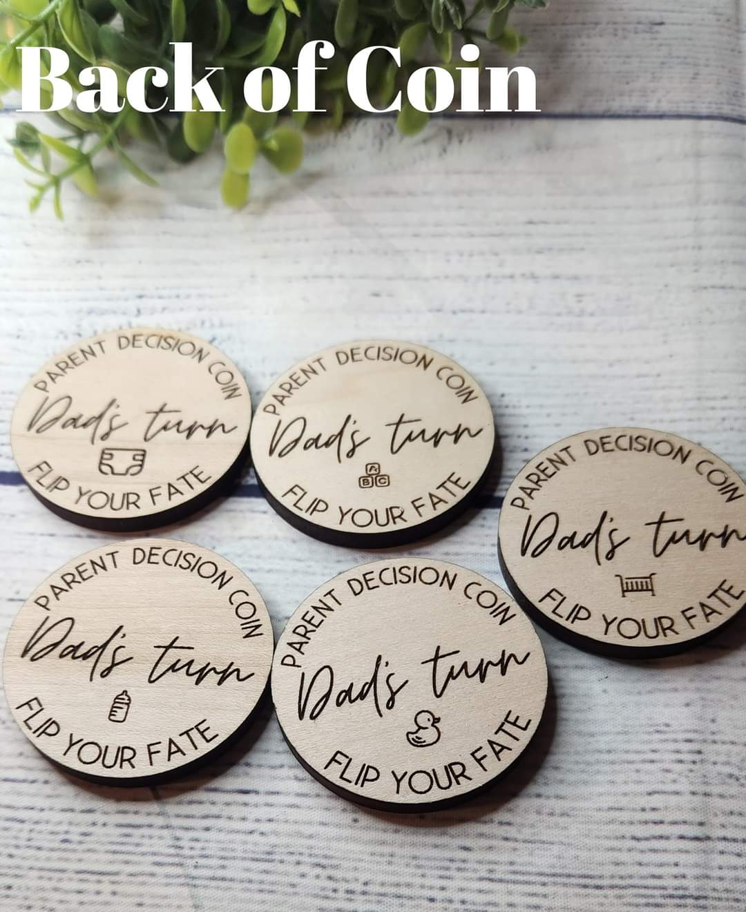 Parent Decision Coin Set – Double‑Sided Mom & Dad Turn Tokens