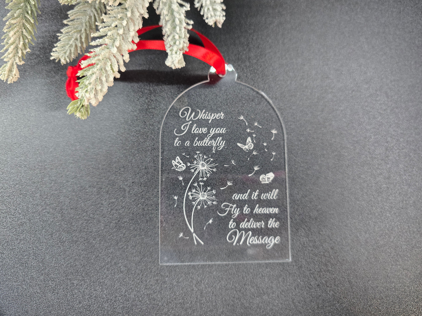 Butterfly Memorial Ornament - Whisper I Love You Sympathy Gift