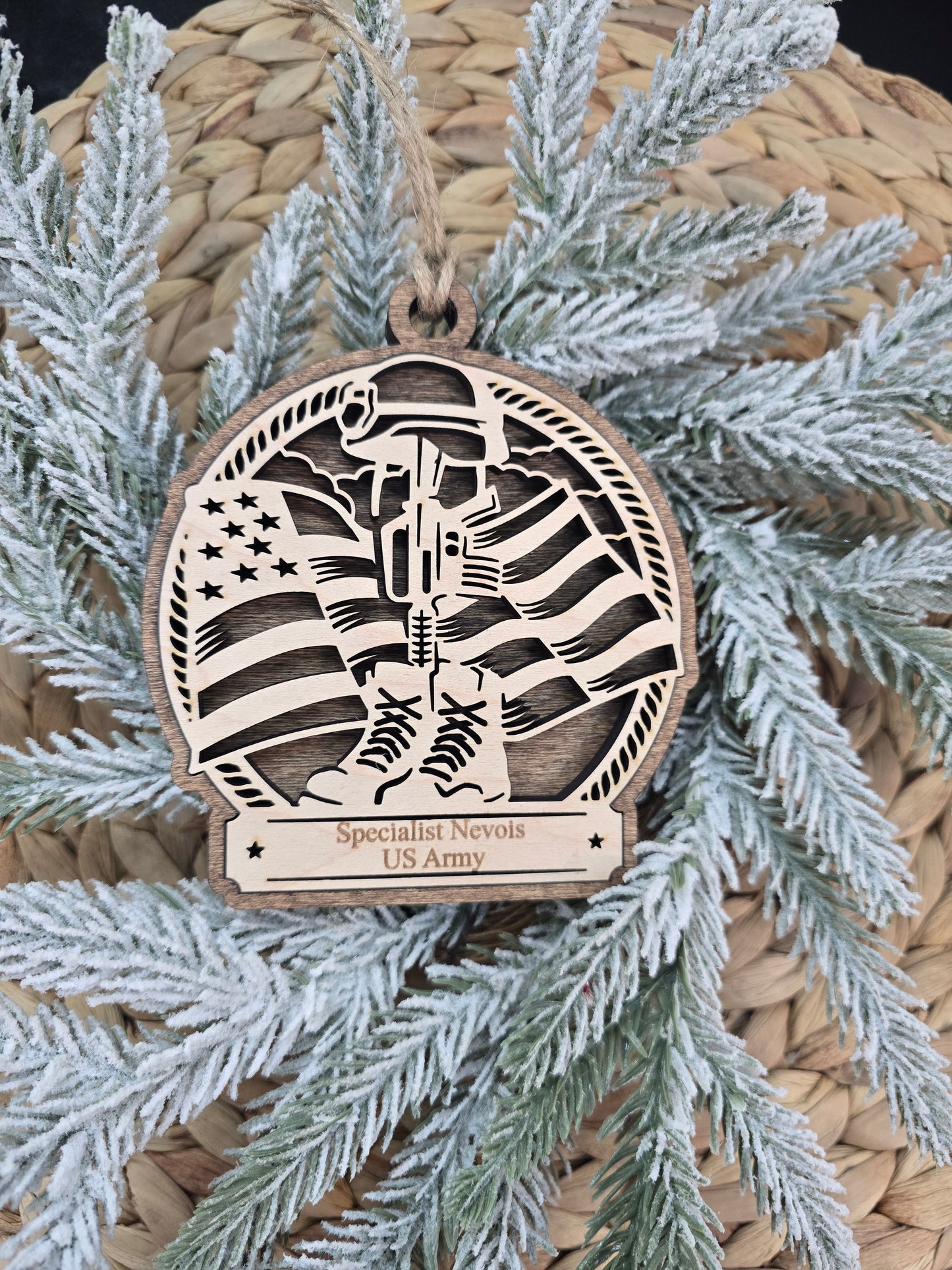 Armed Forces Ornament - Military Christmas Ornament - Personalized Army, Navy, Air Force, Marines, Coast Guard Gift