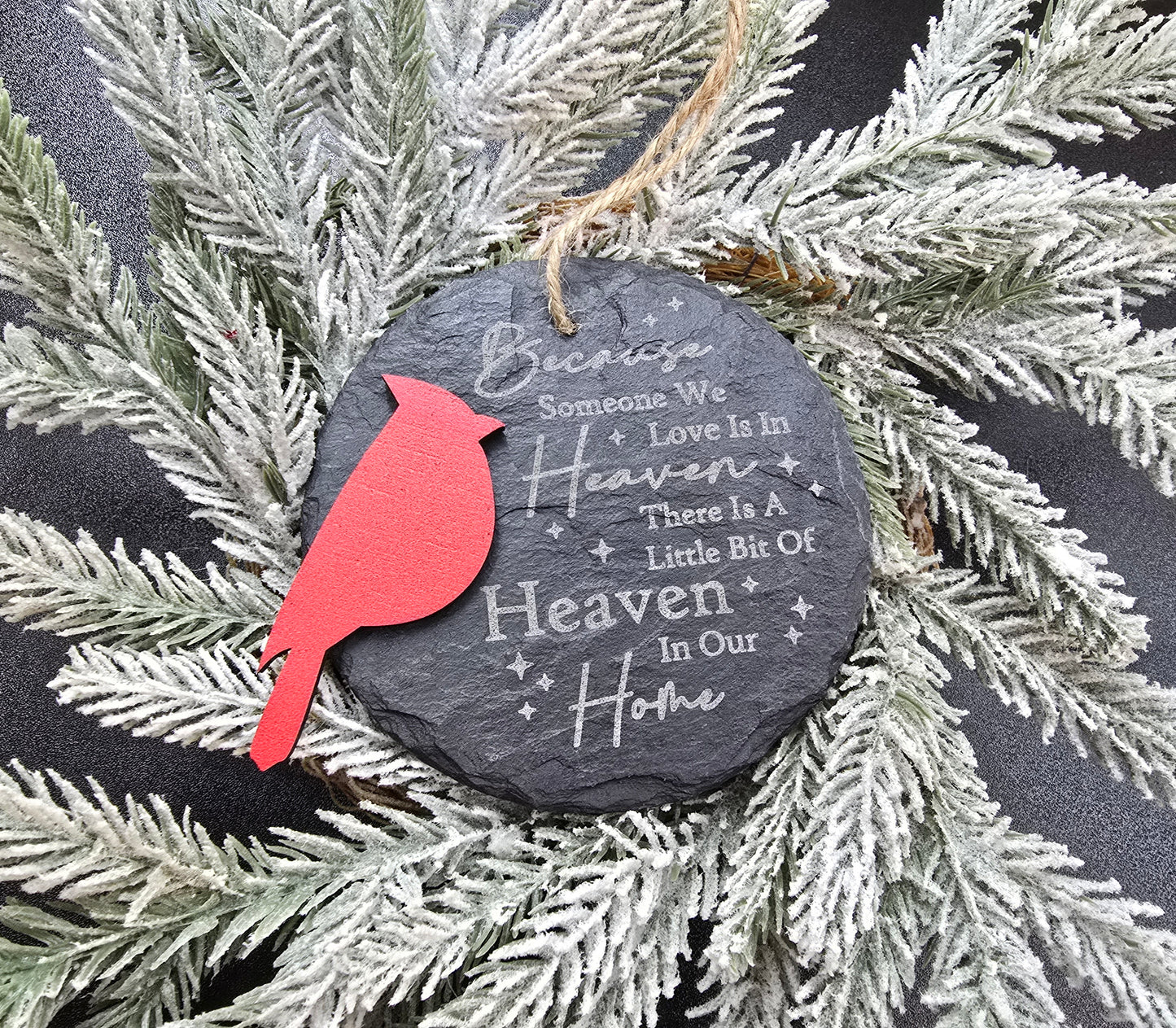 Cardinal Memorial Ornament - Slate Keepsake