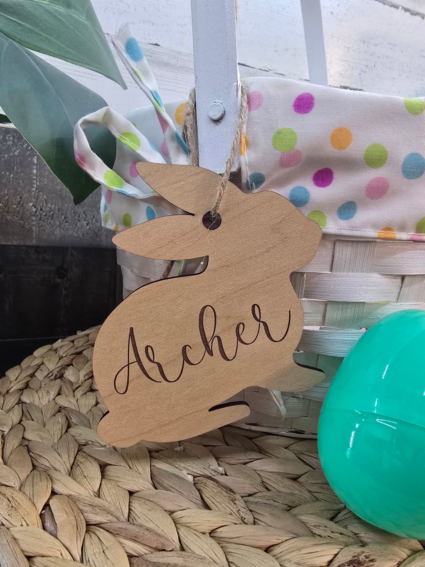 Wooden Bunny Tags