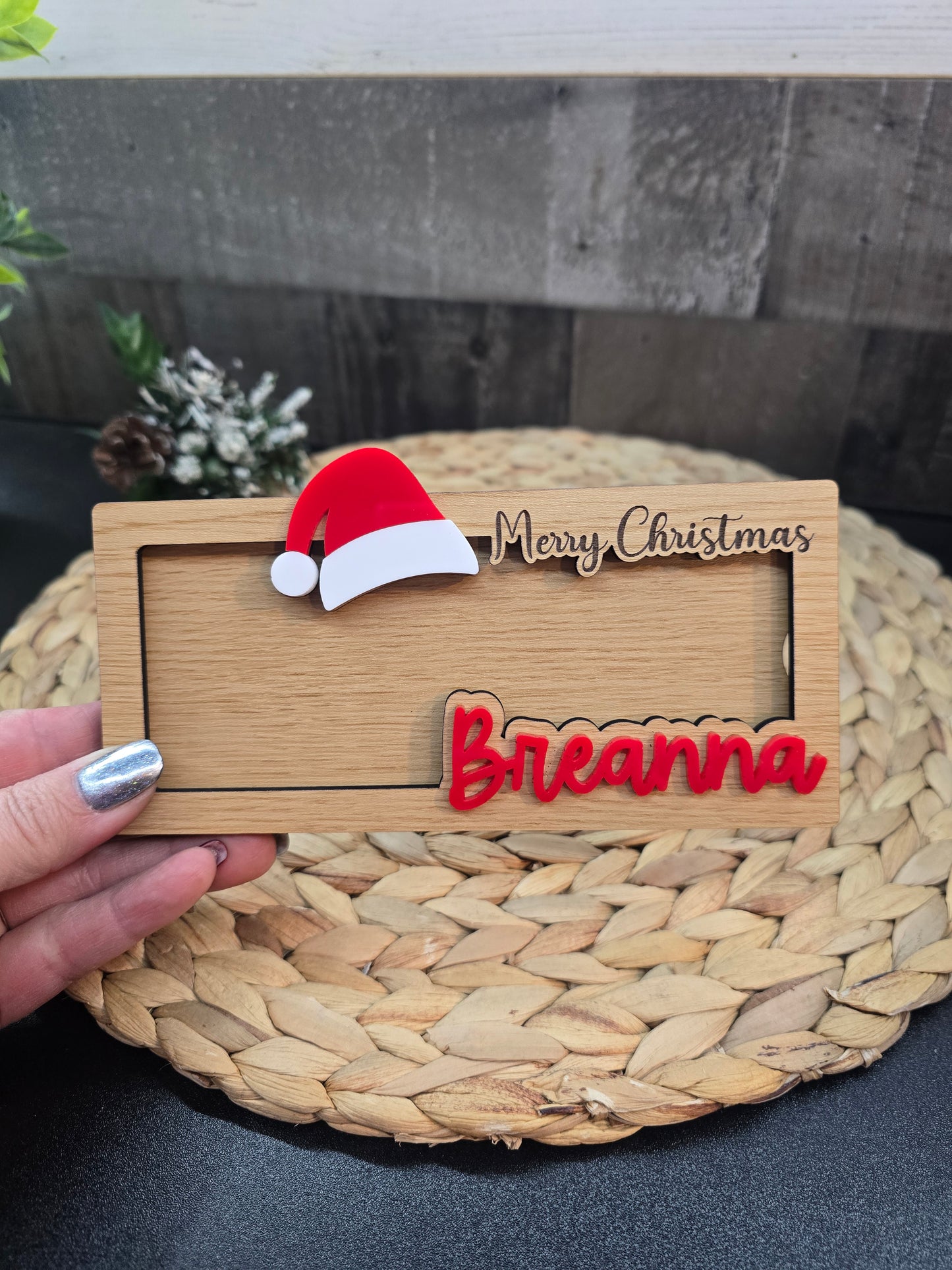 Christmas Cash Holders – Layered Acrylic Year or Personalized Name