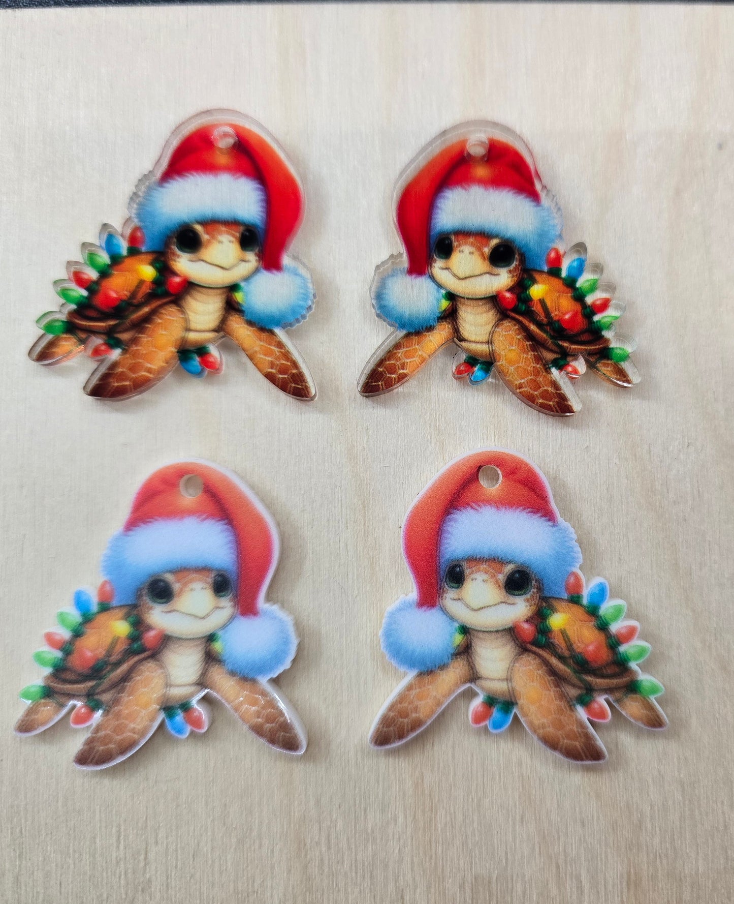 Christmas Turtle Earrings