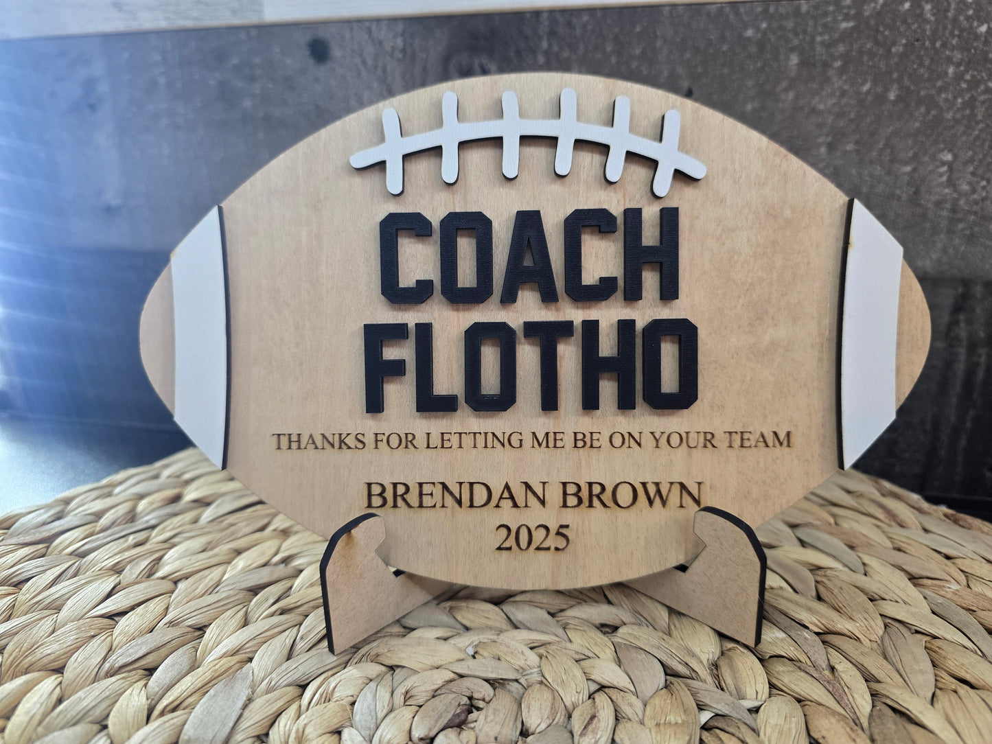 Custom Football Coach Sign – Personalized Wooden Coach Gift, Team Appreciation