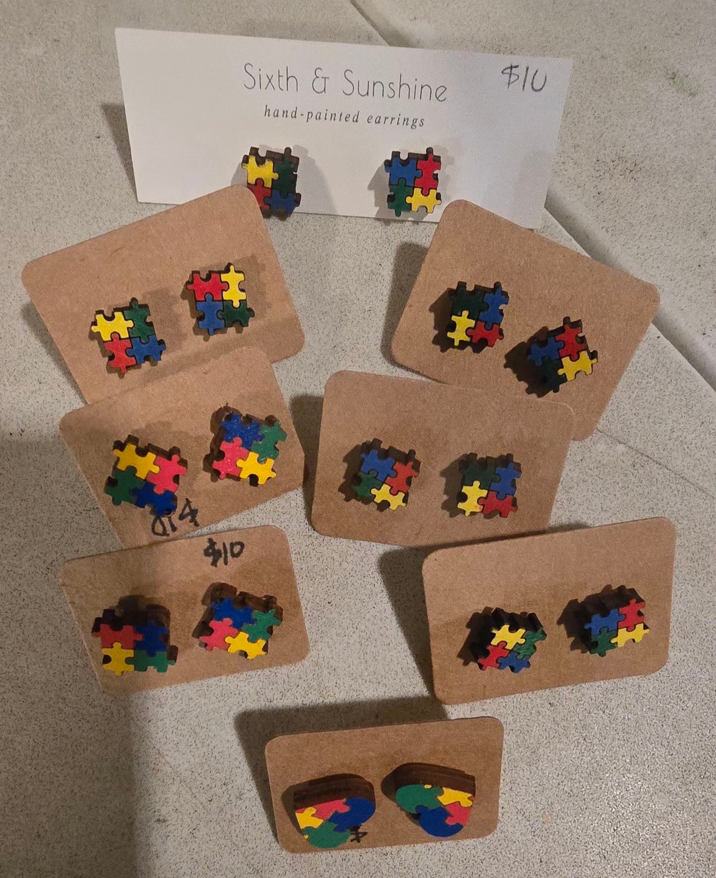 CLOSEOUT Hand-painted Stud earrings