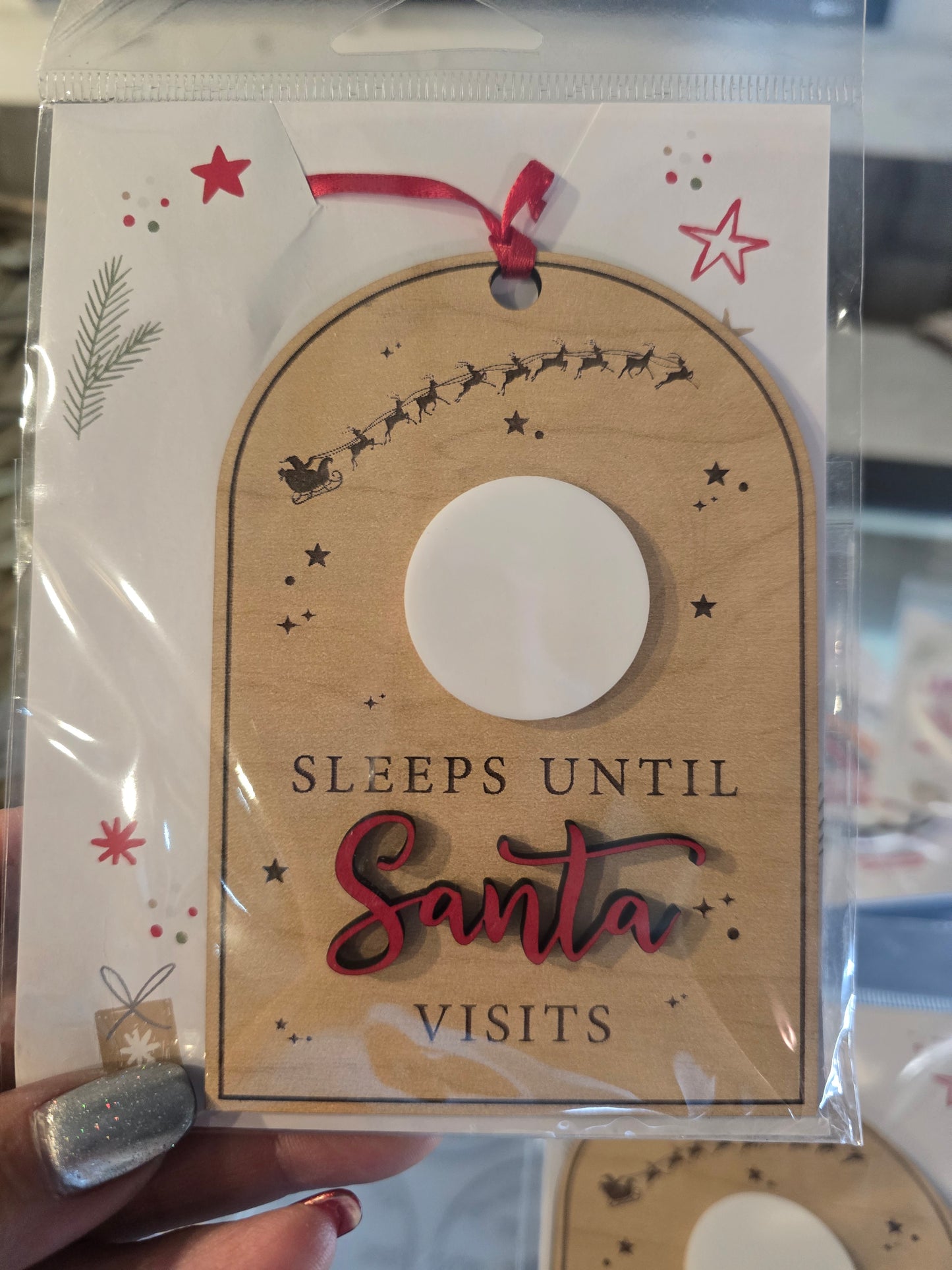 Sleeps Until Santa Visits Ornament