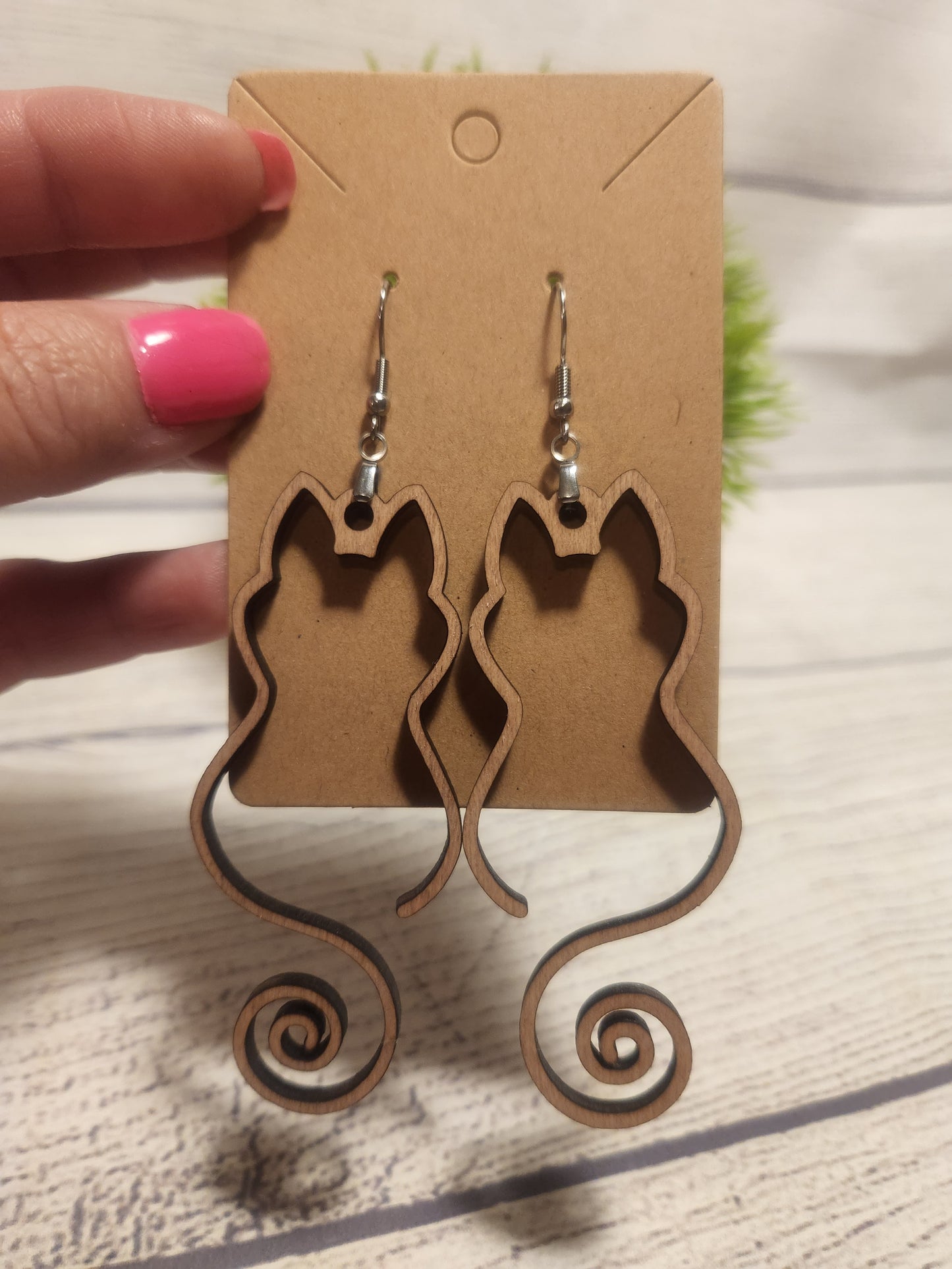 Cat Laser Cut Earrings