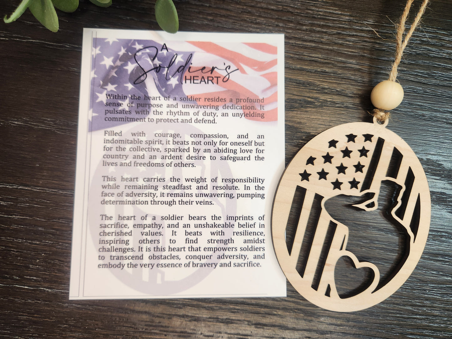 A Soldier's Heart Ornament and Card