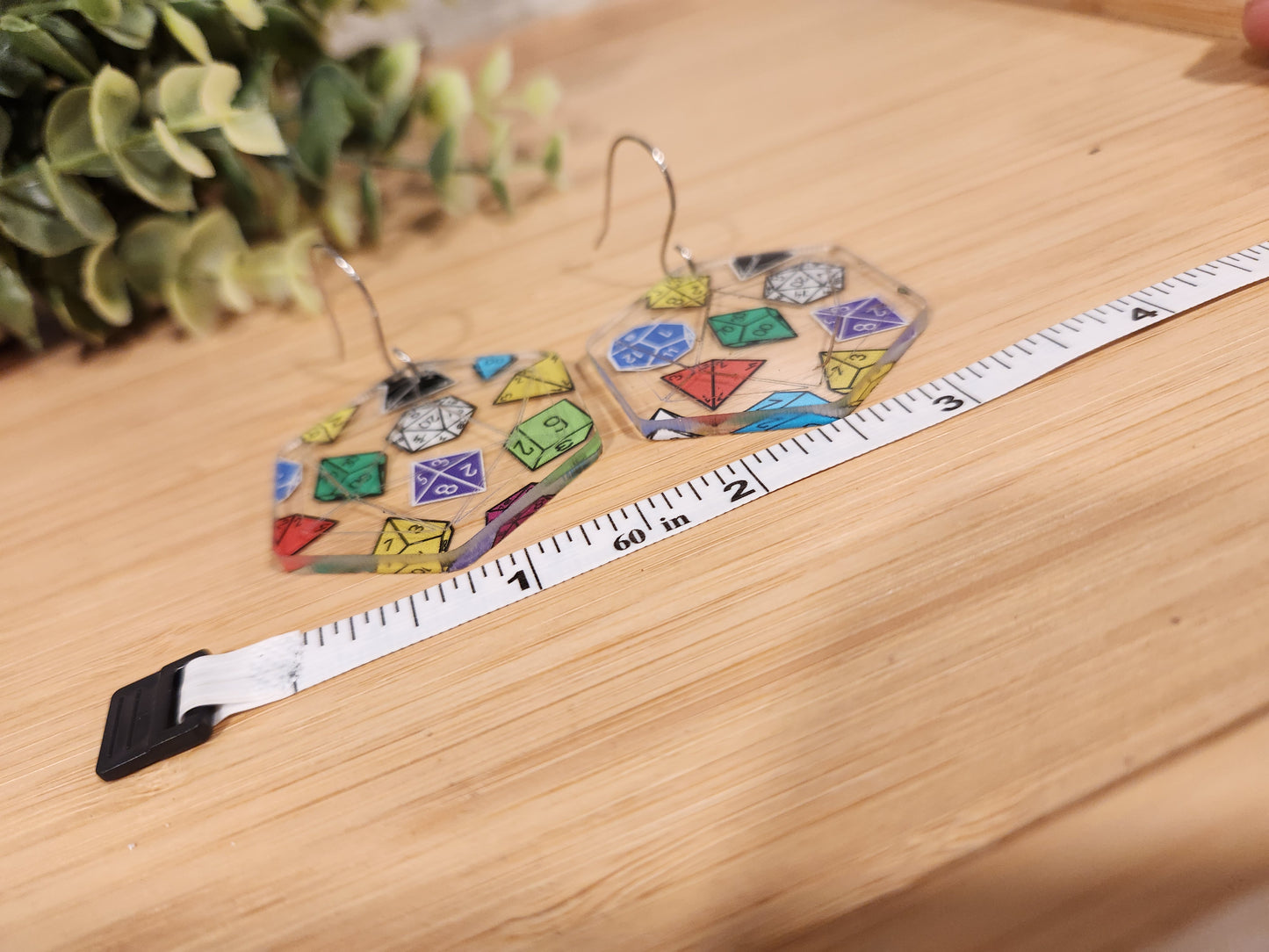Acrylic Dice Earrings