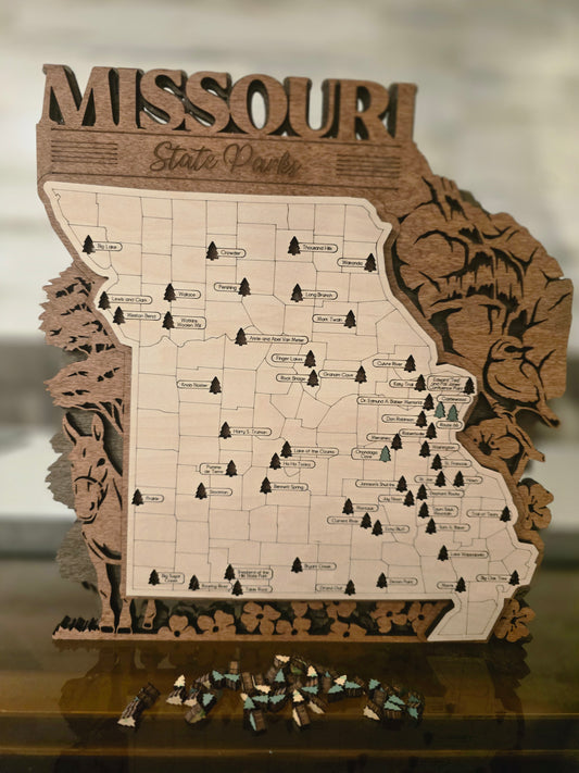 State Park Travel Map - Several States Available
