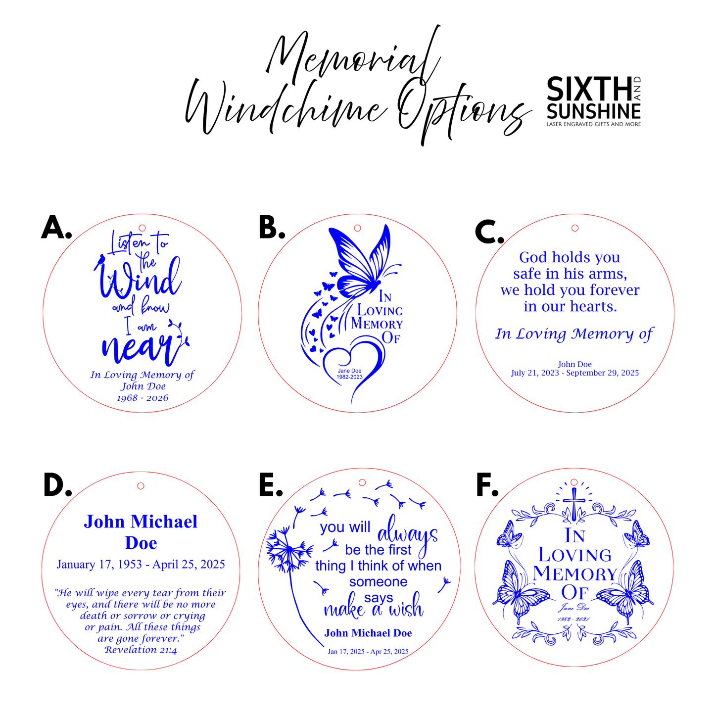 Memorial Wind Chime – A Beautiful Tribute to a Loved One
