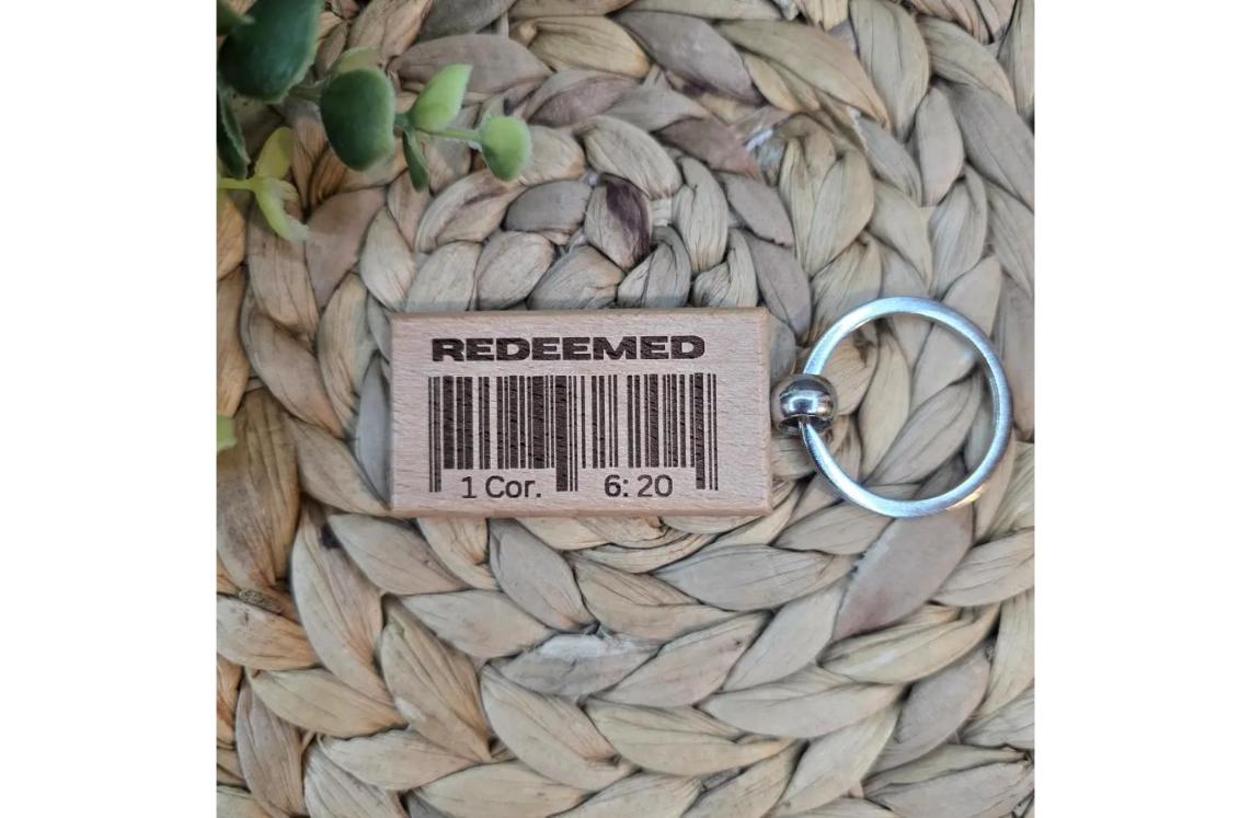 Redeemed Scripture Keychain – 1 Corinthians 6:20 Christian Gift