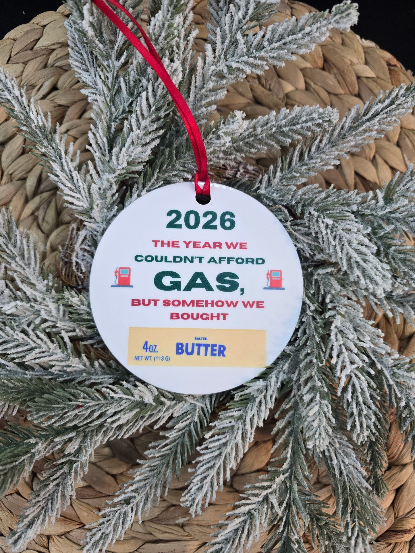 2026 Butter Squishy Ornament | Funny Christmas Ornament | Viral Trend Keepsake