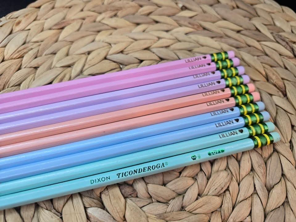 Personalized Ticonderoga Pencils – Custom Engraved Name Pencils for Back to School, Teachers & Students