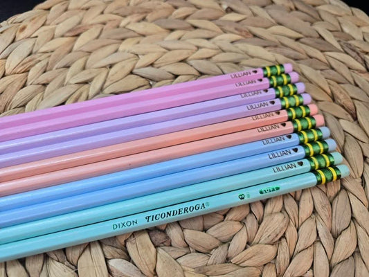 Personalized Ticonderoga Pencils – Custom Engraved Name Pencils for Back to School, Teachers & Students
