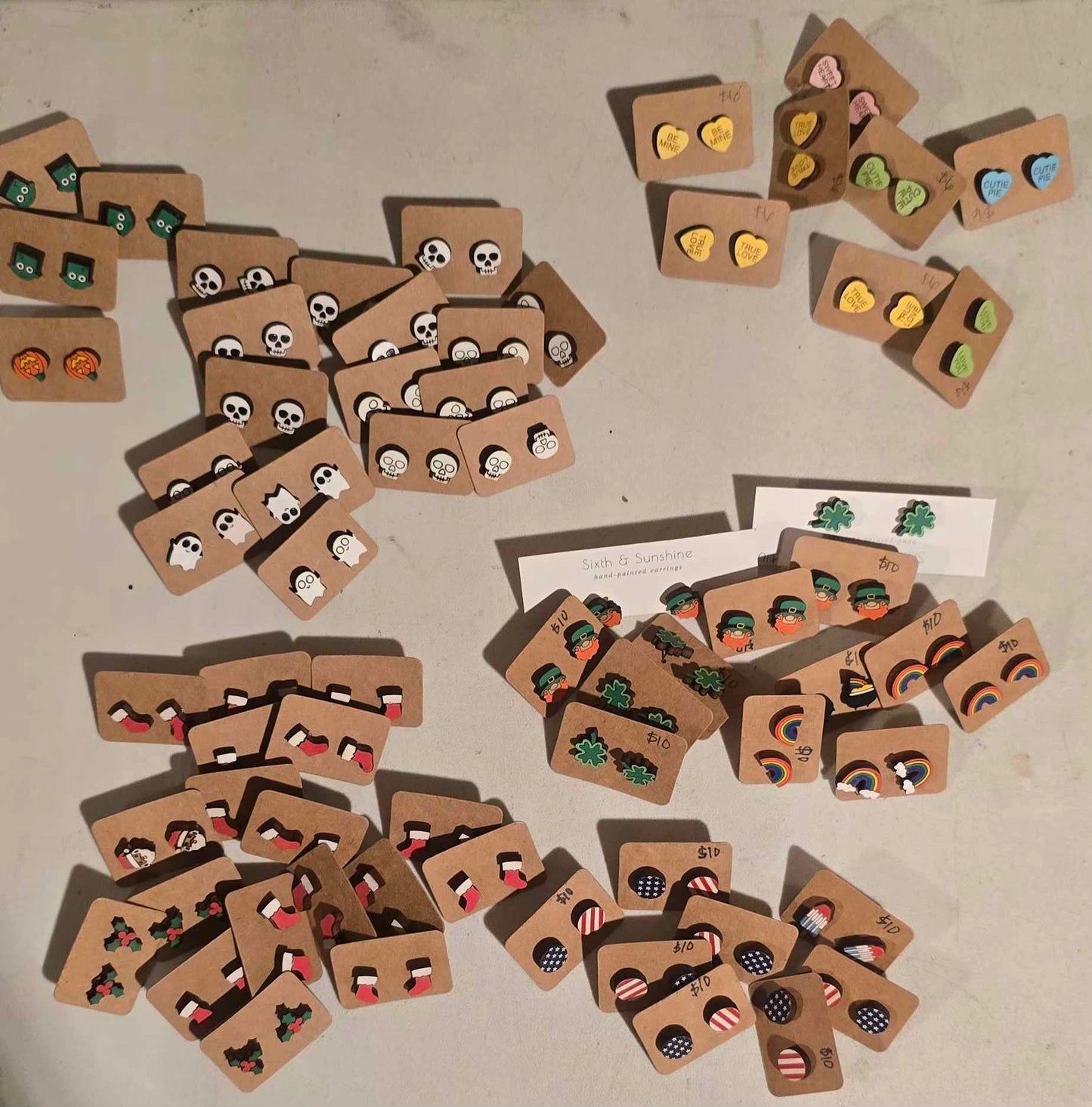 CLOSEOUT Hand-painted Stud earrings