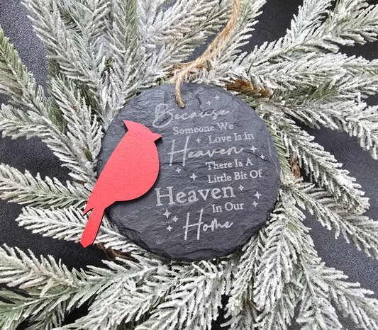 Cardinal Memorial Ornament - Slate Keepsake