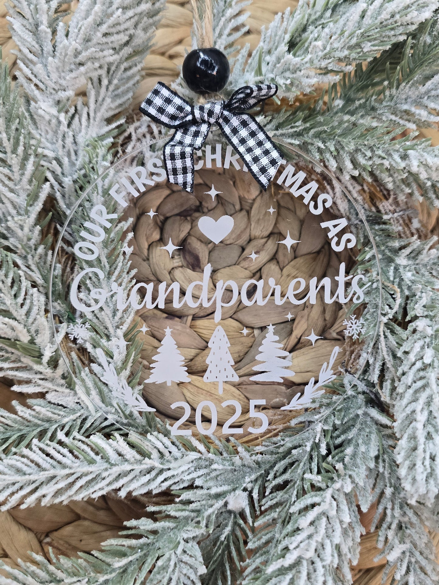 Our First Christmas as Grandparents Ornament 2025 - Holiday Ornament Keepsake