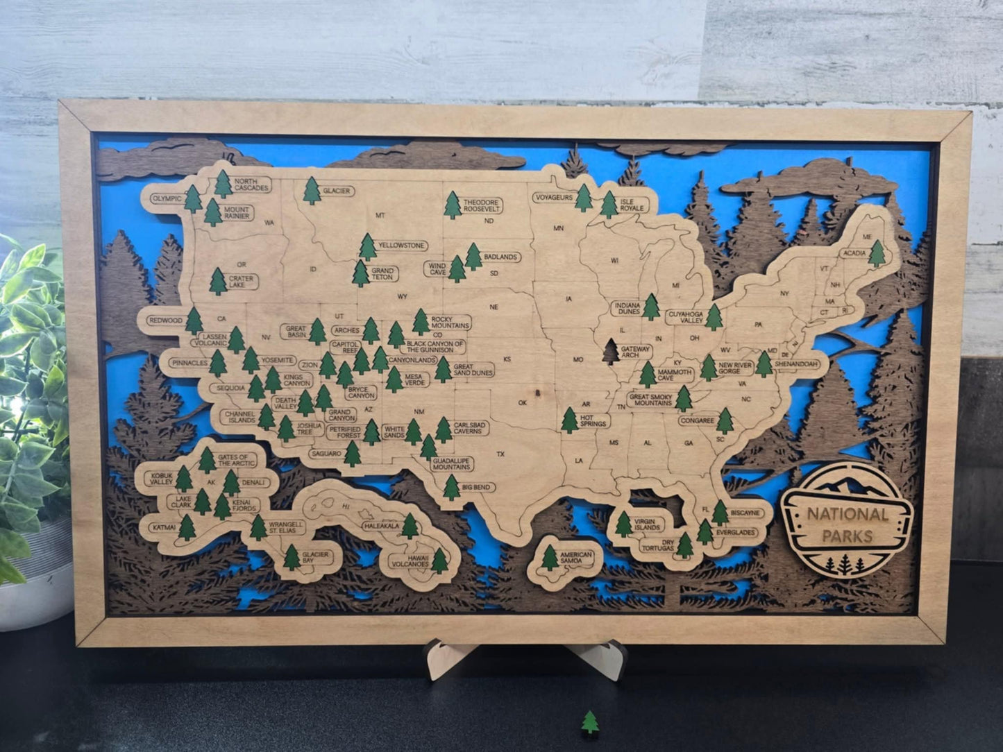 National Parks Travel Map - Custom Wall Decor