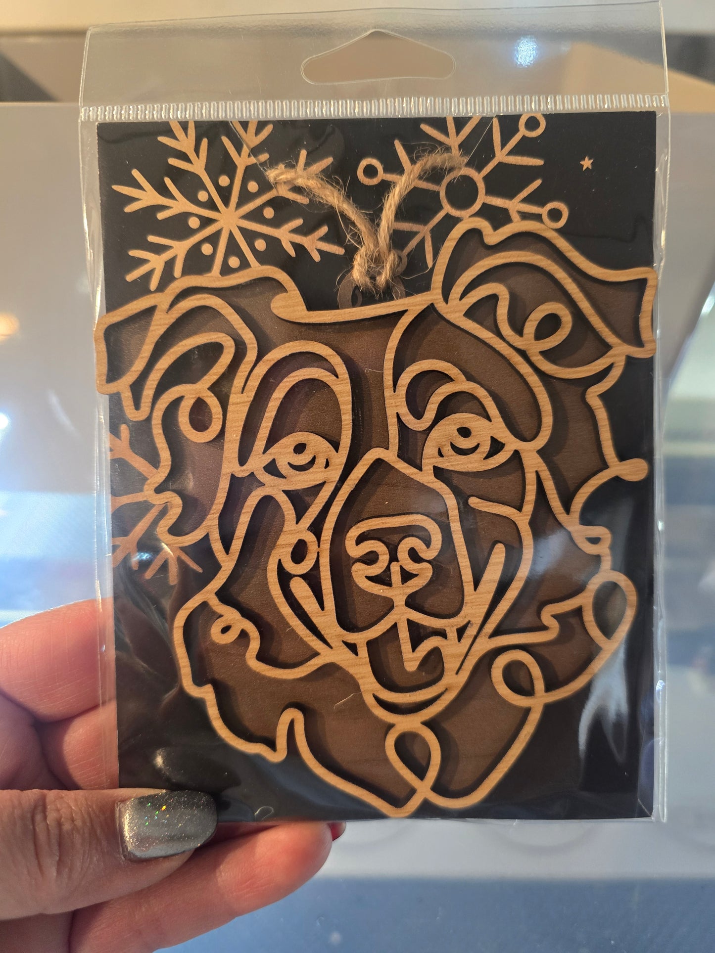 Line Art Dog Breed Ornaments - Silhouette Christmas Keepsake