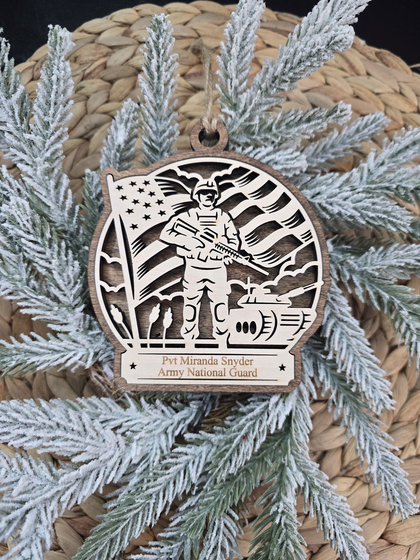 Armed Forces Ornament - Military Christmas Ornament - Personalized Army, Navy, Air Force, Marines, Coast Guard Gift