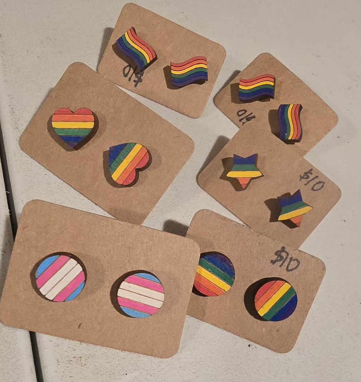 CLOSEOUT Hand-painted Stud earrings