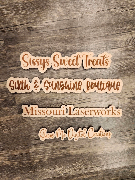 Custom Wooden Watermark for Small Business | Engraved Name Sign for Photos & Flatlays