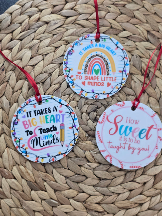 Teacher Ornaments - UV Printed on Acrylic