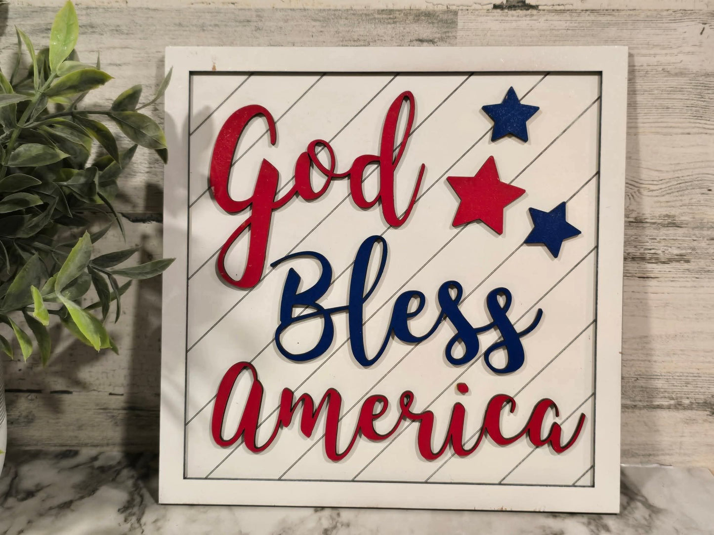 God Bless America sign (or DIY blank)