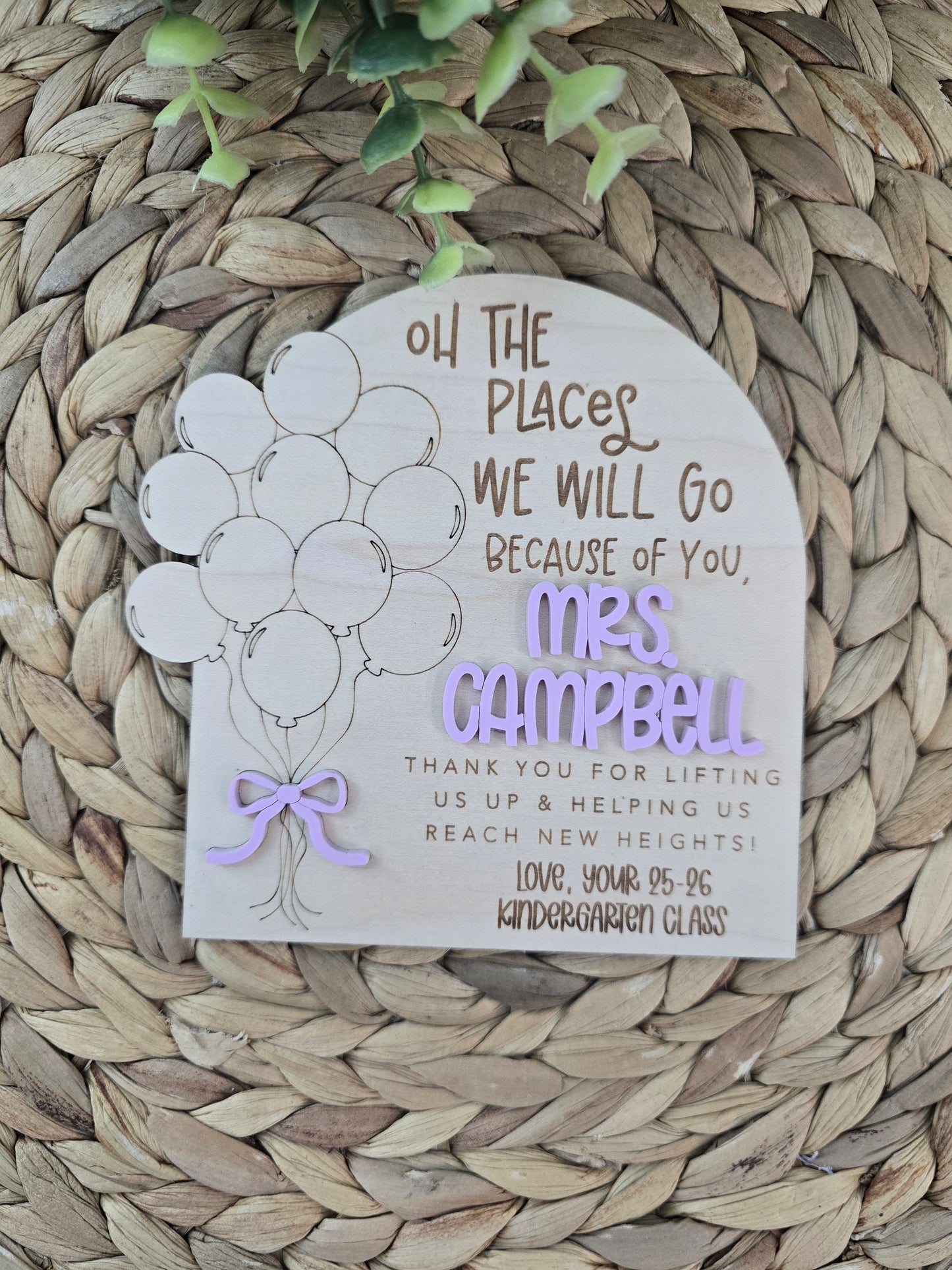 Teacher Handprint Gift – Personalized Teacher Appreciation Keepsake – End of Year Gift from Student – Preschool & Kindergarten Teacher Gift