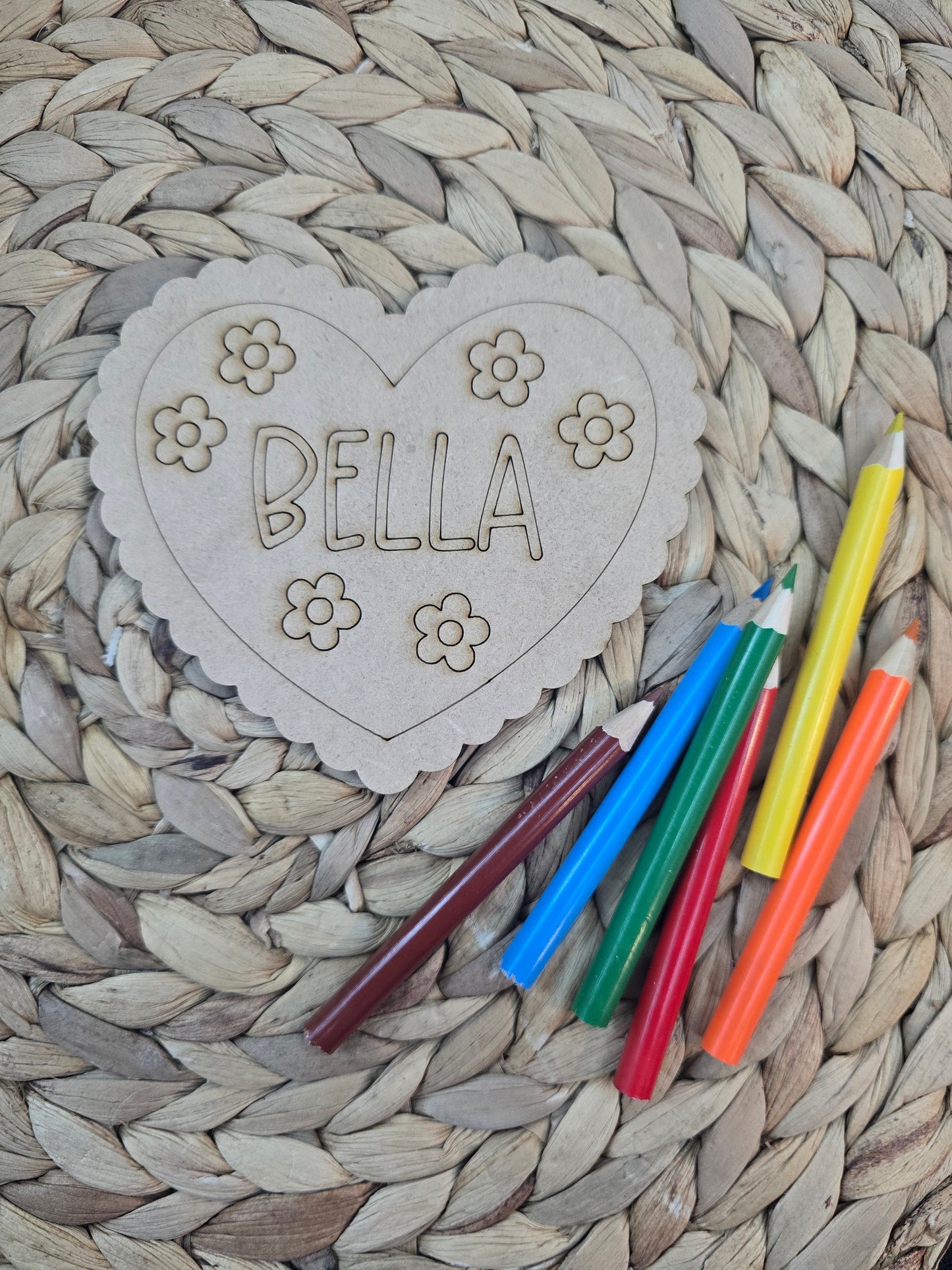 Personalized Valentine's Day Coloring Hearts - Class Gift