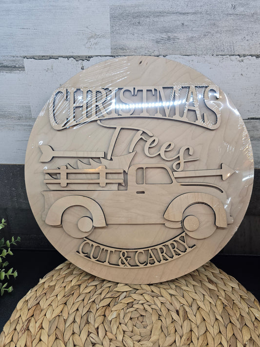15" Christmas DIY sign