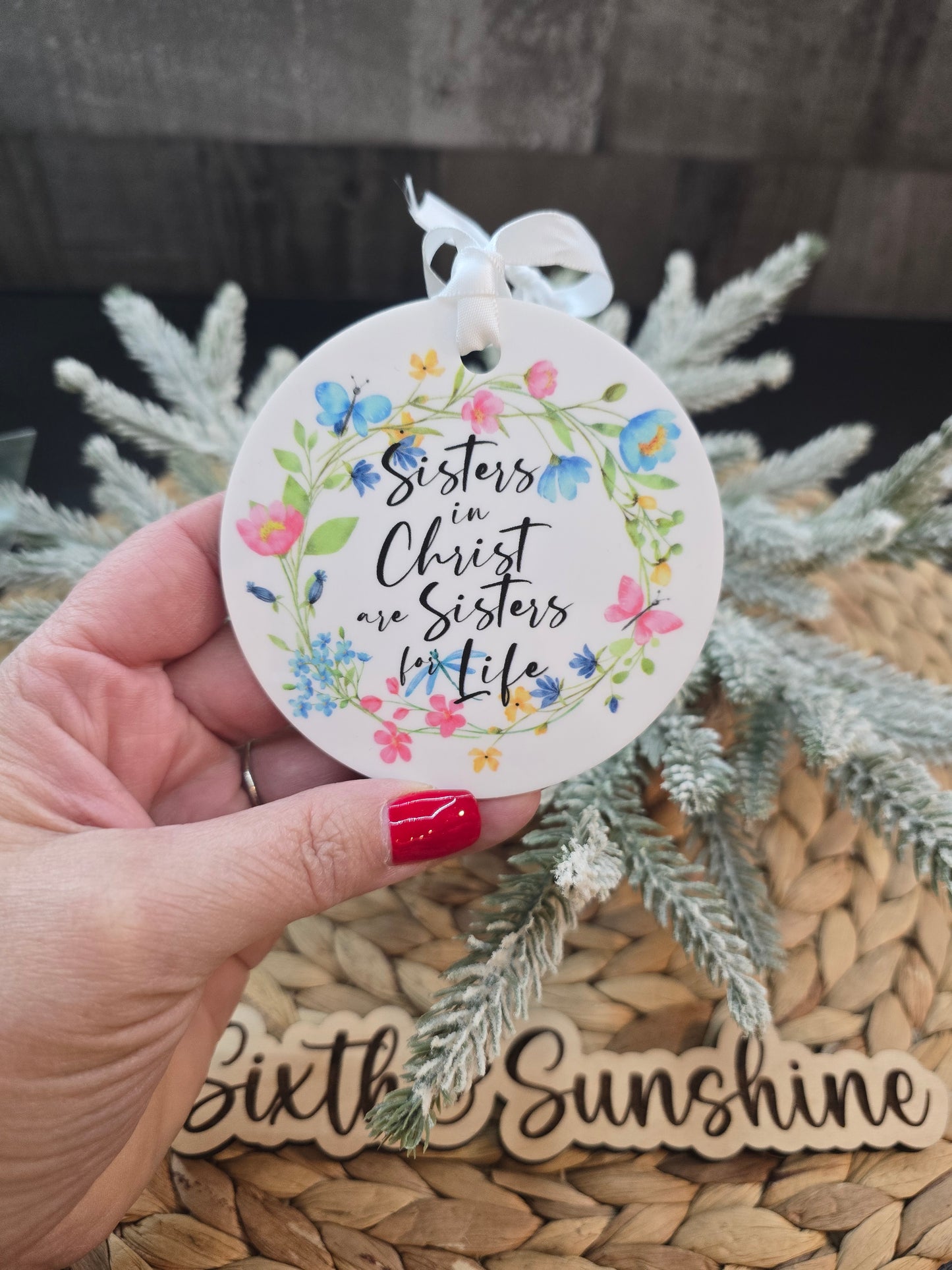 Sisters In Christ Christmas Ornament - Faith Ornament  - Small Group Gift