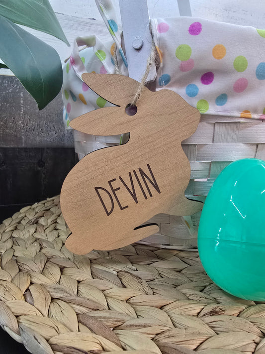 Wooden Bunny Tags