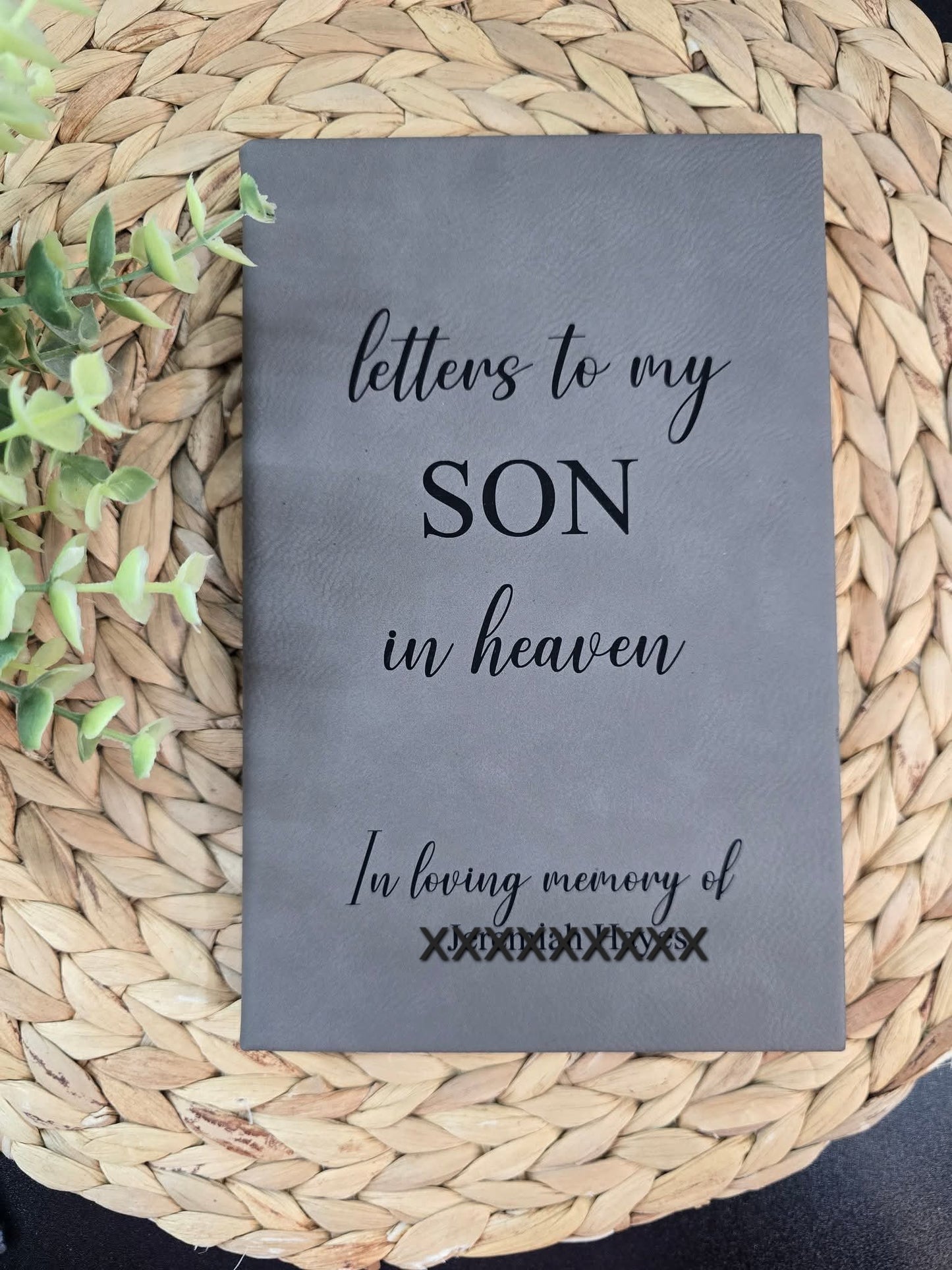 Letters to My ________ Leatherette Journal – Personalized Keepsake