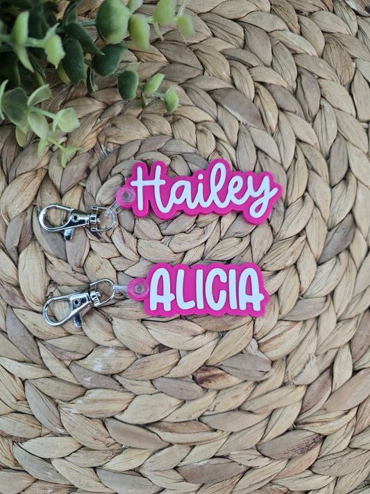 Personalized 3D Printed Name Keychain or Bag Tag – Custom Font & Color