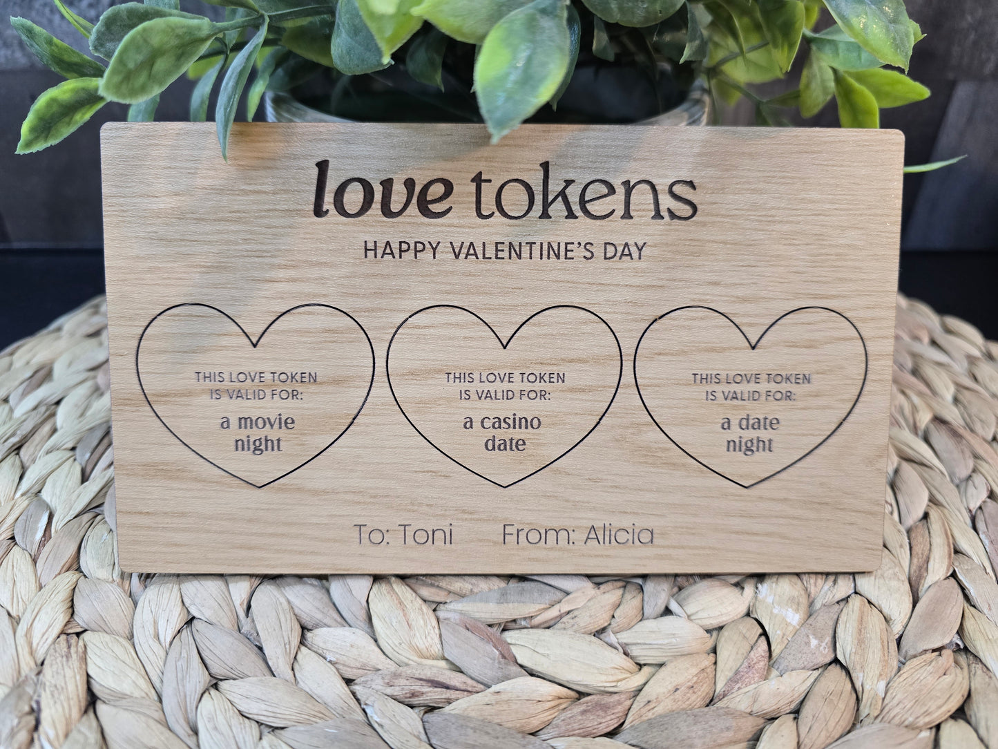 Love Tokens - Personalized Valentines Day Gift