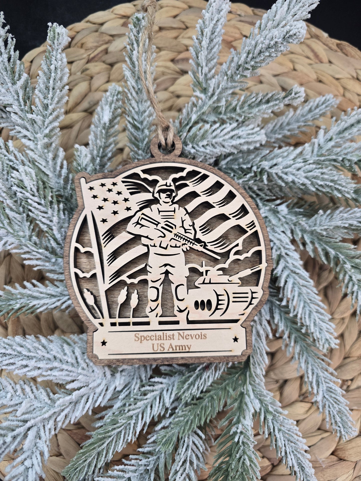 Armed Forces Ornament - Military Christmas Ornament - Personalized Army, Navy, Air Force, Marines, Coast Guard Gift