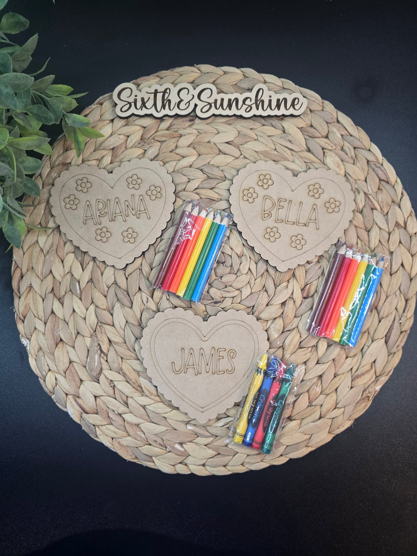 Personalized Valentine's Day Coloring Hearts - Class Gift