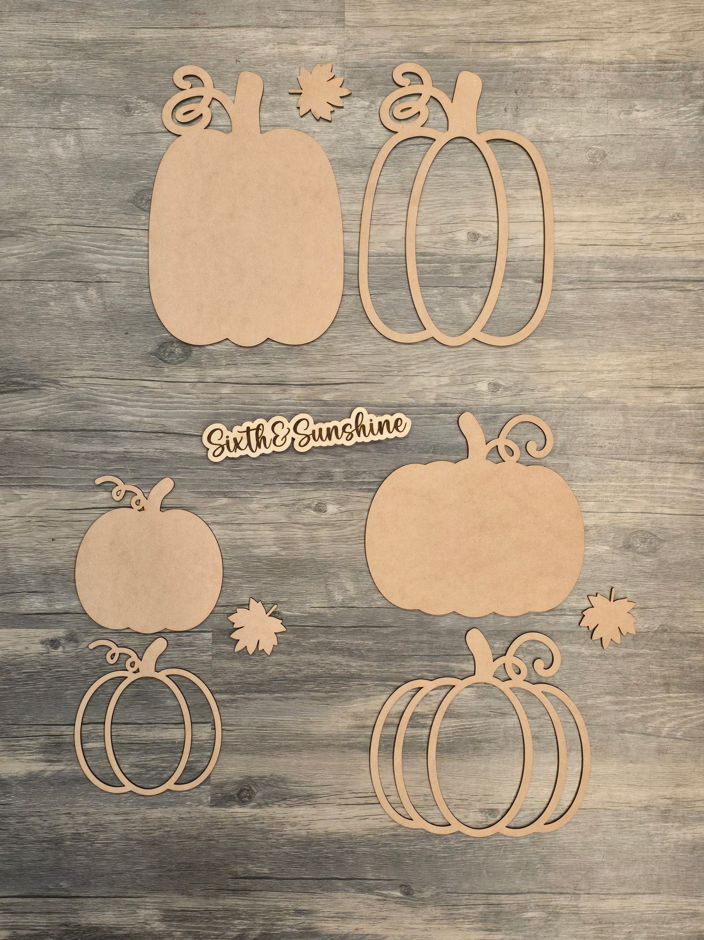 DIY layered MDF Pumpkins - unfinished fall craft blanks
