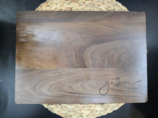 Gather and Be Grateful Cutting Board