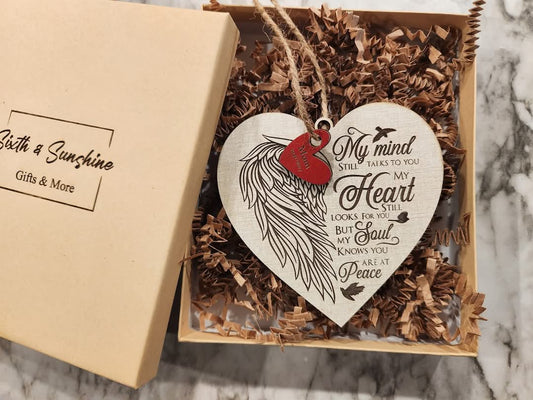 Memorial ornament - personalized heart