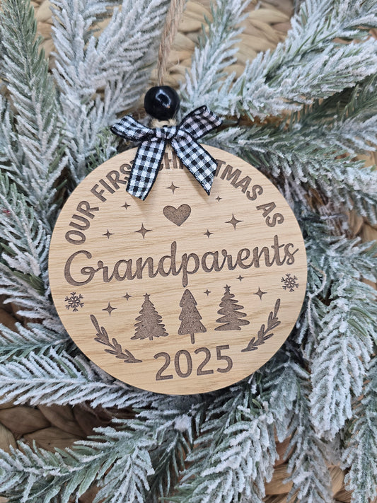 Our First Christmas as Grandparents Ornament 2025 - Holiday Ornament Keepsake