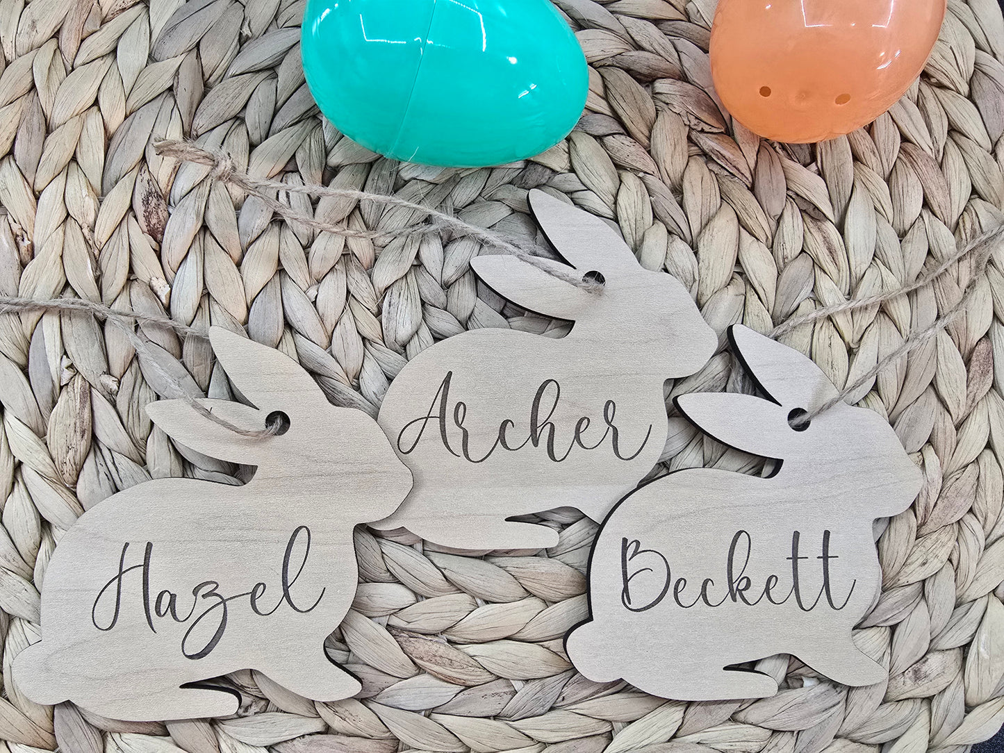 Wooden Bunny Tags
