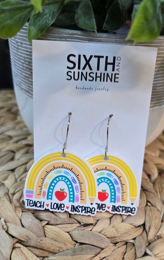 Teach Love Inspire Earrings