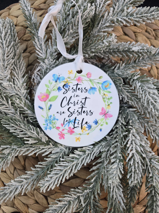 Sisters In Christ Christmas Ornament - Faith Ornament  - Small Group Gift