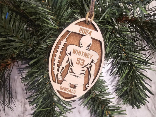 Personalized Sports Player Ornament - Custom Name Number Player- Senior, Team Night or Coach Gift