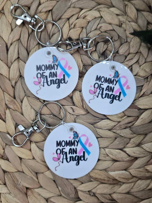 Mommy of an Angel Keychain - Infant and Pregnancy Loss Awareness Keepsake
