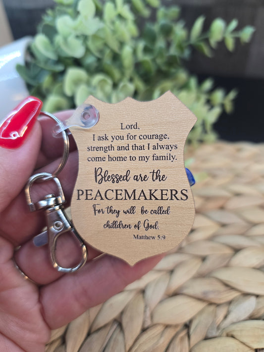 Peacemaker Keychain - Police and First Responder Gift