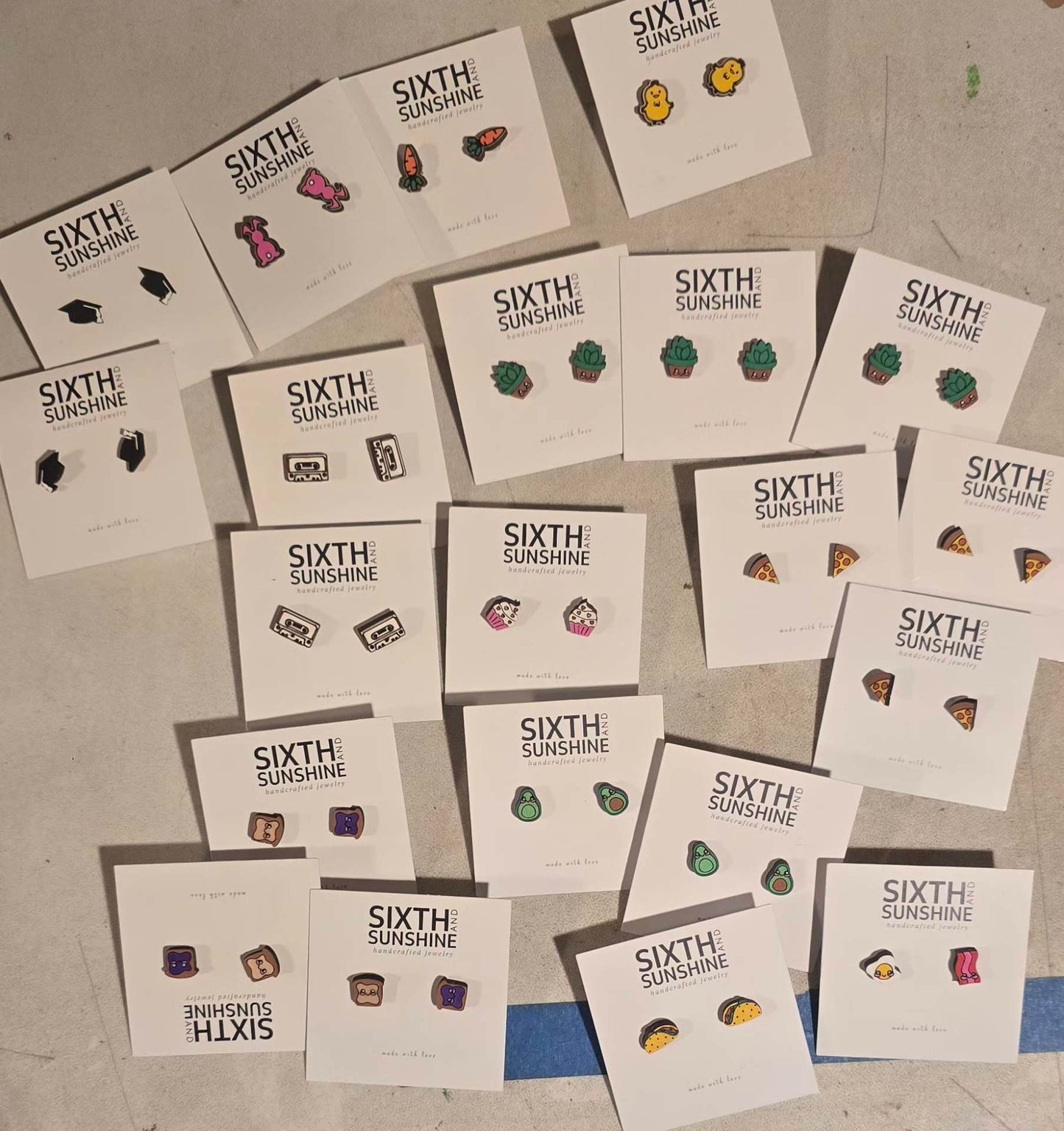 CLOSEOUT Hand-painted Stud earrings